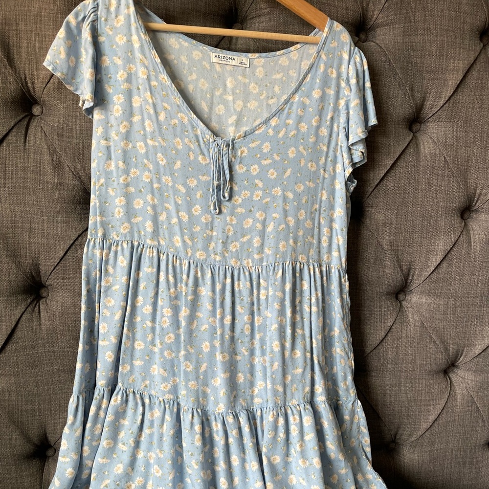 Blue floral dress
